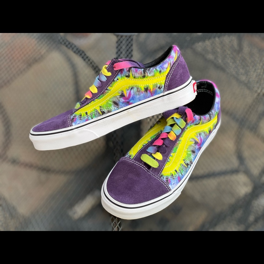 VANS Old Skool Purple Mysterioso Tie Dye Sneakers